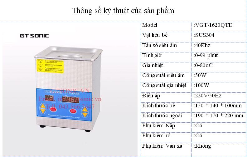 Bể rửa siêu âm 2 lít digital