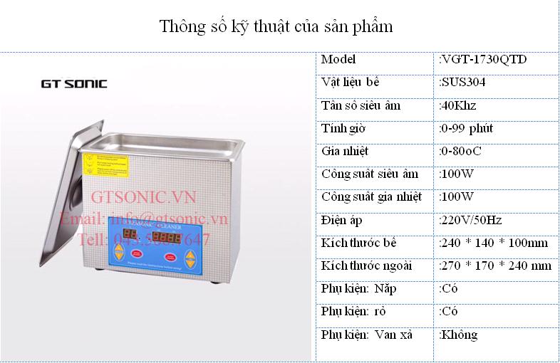 Bể rửa siêu âm 3 lít digital