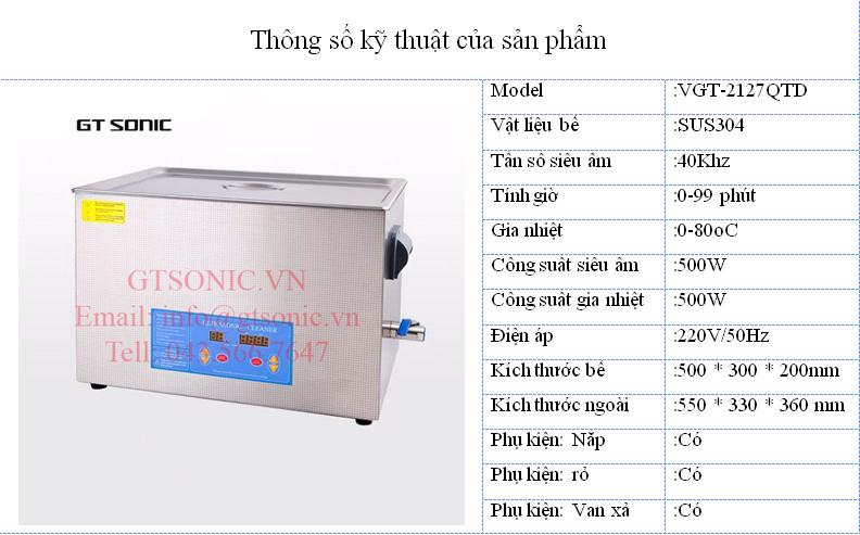 Bể rửa siêu âm 27 lít digital